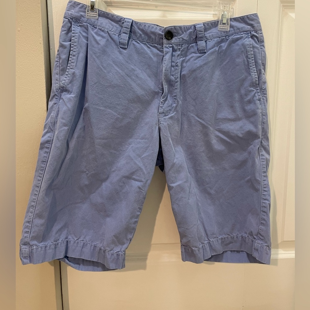 Men’s 32 Kenneth Cole New York Cotton Bermuda Shorts, Light Blue